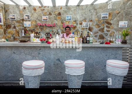 Il Sunset Bar a Las Brisas è un'oasi all'aperto ad Acapulco, Messico Foto Stock