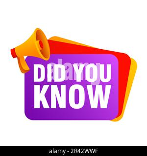 Lo sapevate che la domanda banner design in cornice Illustrazione Vettoriale