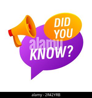 Sapevate che la questione nel discorso bolla Illustrazione Vettoriale