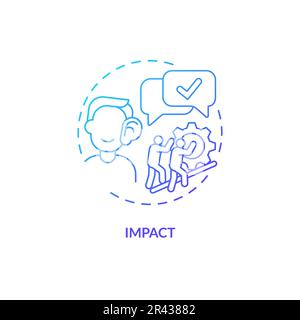 Icona Impact blue gradient Concept Illustrazione Vettoriale