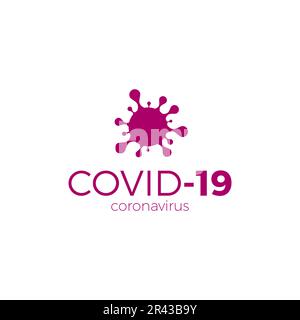 Logo del virus Corona di Covid 19. assistenza sanitaria Illustrazione Vettoriale