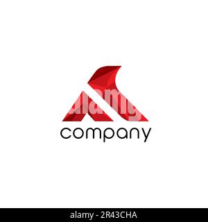 Lettera A logo Abstract. Lettera A progetto iniziale Illustrazione Vettoriale