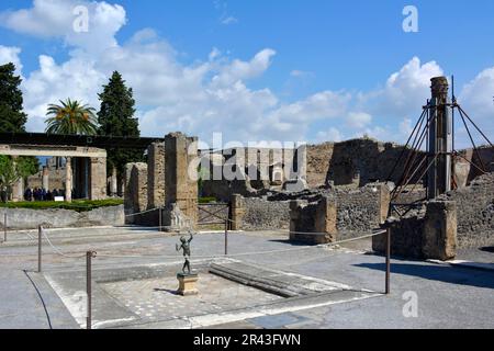 Fonderia Sommer, Larco Vittorio. Napoli, scavi archeologici di Pompei, Italia, Pompei Bronzo Foto Stock