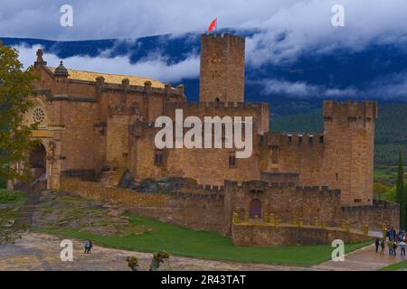 Castello di Javier, Javier, Via di San James, Navarra, Spagna Foto Stock