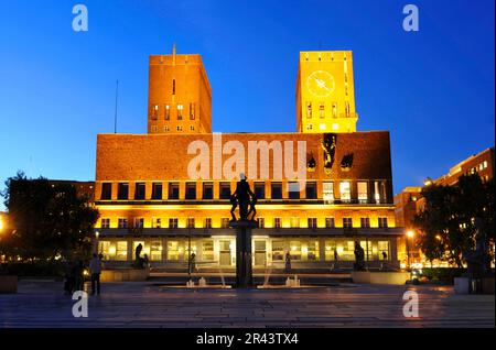 Vecchio Municipio, radhus, Oslo, Norvegia Foto Stock