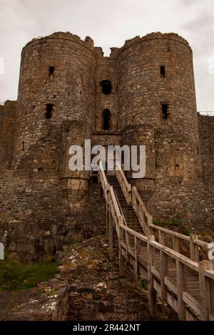 Castello, Harlech, Galles, Regno Unito, Sito Patrimonio dell'Umanità dell'UNSCO Foto Stock