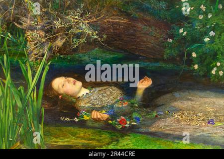 Ophelia, John Everett Millais, 1851-2, dettaglio, Foto Stock