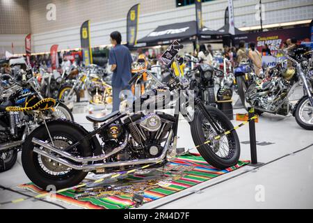 Harley Davidson Custom Build Contest and Exhibition Chopper Motocycle bike show festival nel Northen bike fest 2023. 20 maggio 2023, Chiang mai, THAILANDIA. Foto Stock