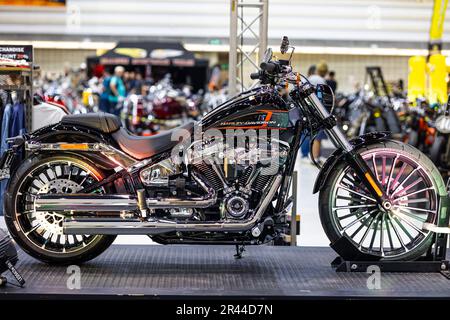 Harley Davidson Exhibition Chopper Motocycle bike show festival nel Northen bike fest 2023. 20 maggio 2023, Chiang mai, THAILANDIA. Foto Stock