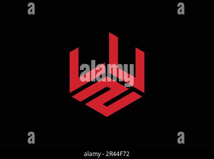 LUN Initial Monogram Letter lun Logo Design modello vettoriale l u n Cube Polygon Letter Logo Design Illustrazione Vettoriale