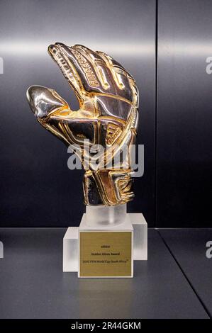 All'esposizione del museo nell'arena Santiago Bernabeu, Madrid Foto Stock