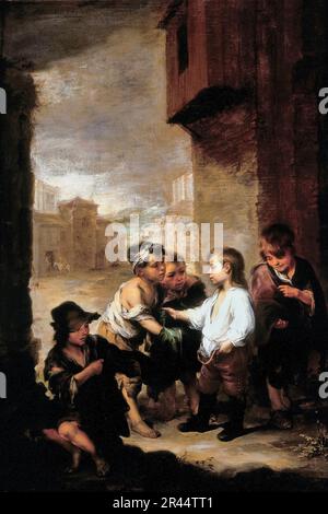 Bartolomé Esteban Murillo, San Tommaso di Villanueva, che divide i suoi abiti tra ragazzi mendicanti, dipingendo intorno al 1667 Foto Stock