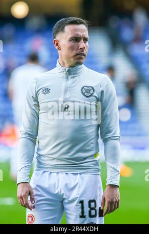 Barrie McKay, attualmente in gioco come avanti per Heart of Midlothian, una squadra di calcio della Scottish Premiership. Immagine acquisita durante una sessione di formazione. Foto Stock