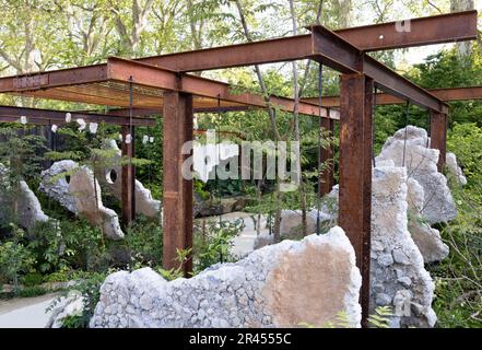 Chelsea Flower Show 2023 show Garden -The Samaritans Listening Garden, uno dei Chelsea Flower Show Gardens, Londra UK Foto Stock