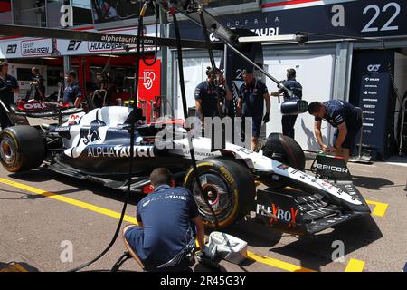 Montecarlo, Principato di Monaco. 26th maggio, 2023. Circuit de Monaco, Montecarlo, Principato di Monaco, 26 maggio 2023, Scuderia AlphaTauri durante il Gran Premio di Monaco 2023 - Venerdì - Libere 1 e Libere 2 - Campionato Formula 1 Credit: Live Media Publishing Group/Alamy Live News Foto Stock