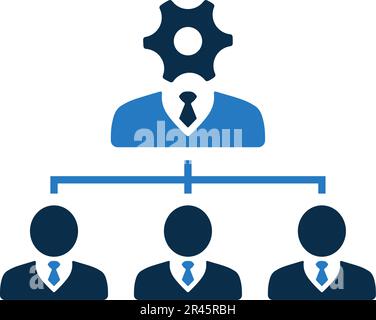 Icona aziendale, gerarchia, gestione. Semplice illustrazione vettoriale per Web, file di stampa, grafica o scopi commerciali. Illustrazione Vettoriale