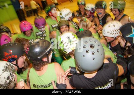 Brighton Rockers 304-60 Romsey Town Rollerbillies al centro sportivo Kelsey Kerridge di Cambridge Foto Stock