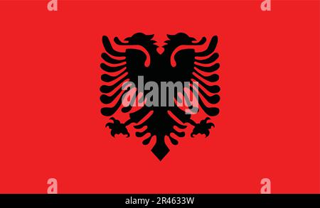 Albania Flag Design Illustrazione Vettoriale