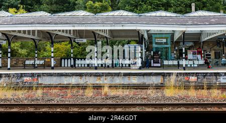 Stazione ferroviaria di Durham. Durham è una città dell'Inghilterra nord-orientale. Foto Stock