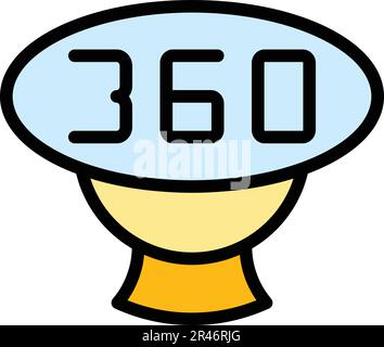 Icona VR tour. Icona vettoriale del tour VR per il web design isolato su sfondo bianco piatto Illustrazione Vettoriale