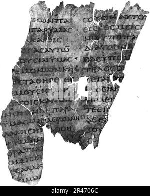 Uncial 0171 - Fragment 1 (Berlin, Staatliche Museen, P. 11863) - recto - Matthew 10,17-25 Foto Stock