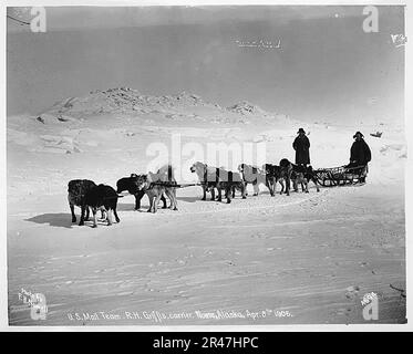 Stati Uniti Mail dogsled team, Nome, 8 aprile 1906 (NOWELL 155) Foto Stock