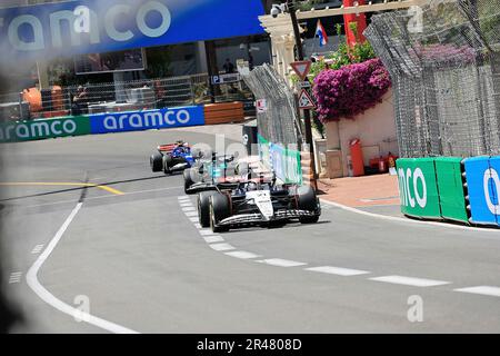 Monte Carlo, Monaco. 26th maggio, 2023. 26 maggio 2023, circuito di Monaco, Monte Carlo, Gran Premio di Formula 1 Monaco 2023, nella foto Nyck de Vries (NLD), Scuderia AlphaTauri, Lance Stroll (CAN), Aston Martin Aramco Cognizant Formula One Team, Alexander Albon (GBR), Williams Racing Credit: dpa/Alamy Live News Foto Stock