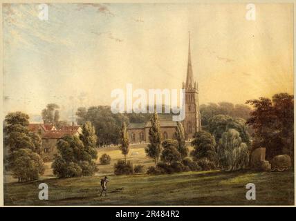 Untitled - vista di Aston, vicino a Birmingham - Undated - William Derby Foto Stock