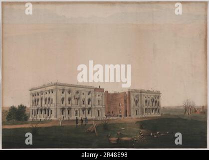 Gli Stati Uniti Campidoglio 1814 Foto Stock