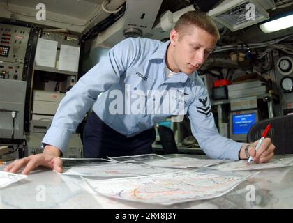 US Navy USS John F. Kennedy Aerografo Mate Foto Stock