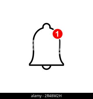 Vettore icona campana. Icona di notifica per il design del sito Web Illustrazione Vettoriale