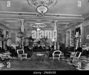 Lounge nel foyer, Murray Hill Hotel, New York, N.Y, tra le 1905:1915 e le 22:00. Foto Stock