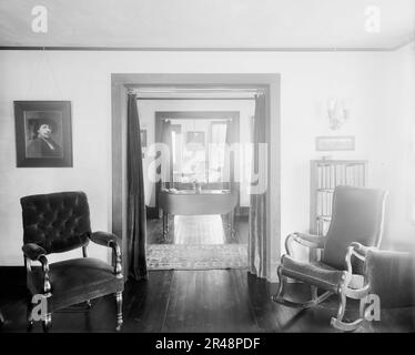 Paul Reynolds residenza, interno, vista attraverso portieres, Scarsdale, N.Y., tra 1900 e 1915. Foto Stock