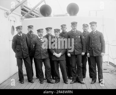 U.S.S. Maine, capi ufficiali piccoli, 1896. Foto Stock