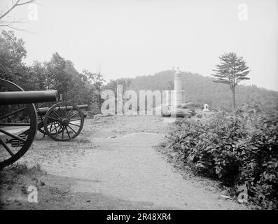 Round Top dalla batteria di Haslett, Gettysburg, Pa., tra il 1900 e il 1910. Foto Stock