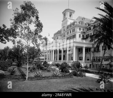 The Royal Poinciana Hotel, entrata, Palm Beach, Fla., 1902. Foto Stock