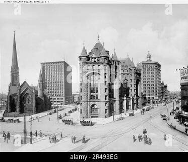 Shelton Square, Buffalo, N.Y., tra le 1900 e le 1920. Foto Stock