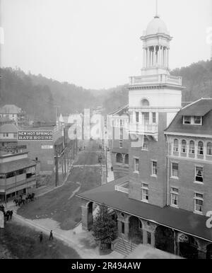 Happy Hollow da Central Avenue, Hot Springs, Arkansas, c1906. Foto Stock