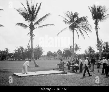 No.1 tee, Golf Links, Palm Beach, Fl., c1904. Foto Stock
