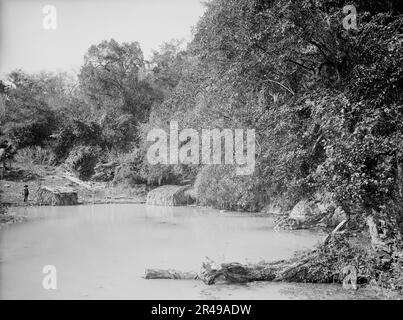 Sorgenti termali di Taninul, tra il 1880 e il 1897. Foto Stock