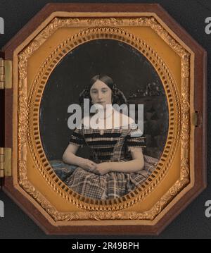 Mary Allbritten Bolen, ritratto a metà lunghezza, fronte, 1860s?. Foto Stock