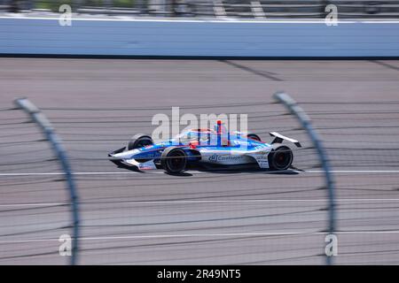 Indianapolis, Stati Uniti. 26th maggio, 2023. INDIANAPOLIS, INDIANA - 26 MAGGIO: Graham Rahal pratica il giorno di Carb prima del 2023 Indy 500 all'autodromo di Indianapolis il 26 maggio 2023 a Indianapolis, Indiana. Dixon ha vinto il concorso. Credit: Jeremy Hogan/Alamy Live News Foto Stock
