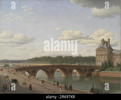 Pont Royal visto da Quai Voltaire, 1812. Foto Stock