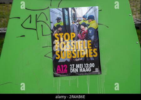 Poster A12 Blokkade ad Amsterdam Paesi Bassi 26-5-2023 Foto Stock