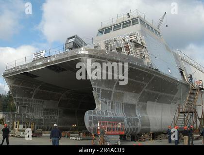 US Navy The Littoral Surface Craft-Experimental (LSC-X), in costruzione presso il Nichol Brother's Boat Yard Foto Stock