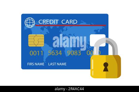 Protezione carta di credito illustrazione vettore Illustrazione Vettoriale