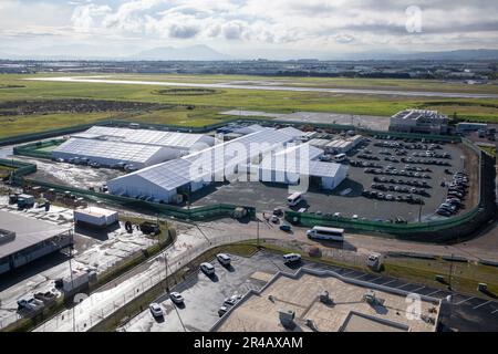 Vista aerea della struttura morbida di Otay Mesa, California. Foto Stock