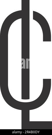 Logo LC. ILLUSTRAZIONE vettore icona CL Illustrazione Vettoriale