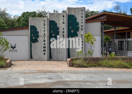 Stormsriver, Sudafrica - 24 gennaio 2023: Ingresso al Parco Nazionale di Tsitsikamma in Sudafrica Foto Stock