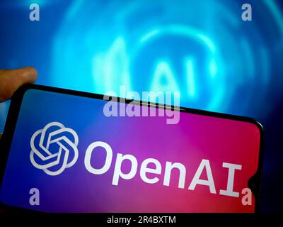 SUQIAN, CINA - 27 MAGGIO 2023 - illustrazione: OpenAI, Suqian City, Jiangsu Province, Cina, 27 maggio, 2023. Foto Stock